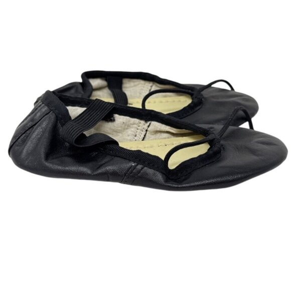 Danshuz Child Split Sole Leather Ballet Shoes Black Size 7M - Picture 3 of 6